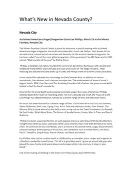 What's New in Nevada County?