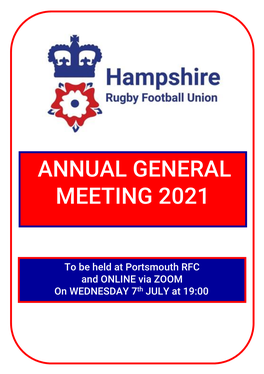 Hampshire Rugby Football Union Limited 45 Dunkeld Road Gosport Hants PO12 4NJ