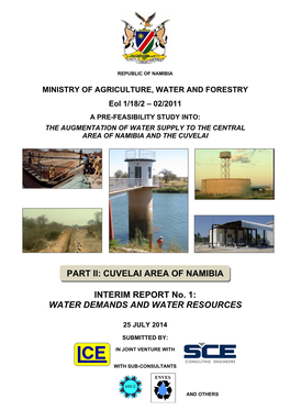 PART II: CUVELAI AREA of NAMIBIA INTERIM REPORT No. 1: WATER