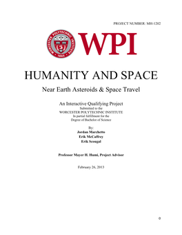 HUMANITY and SPACE Near Earth Asteroids & Space Travel