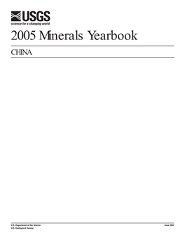 The Mineral Industry of China in 2005