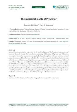 ﻿﻿﻿﻿﻿The Medicinal Plants of Myanmar