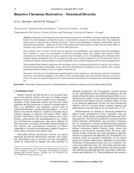 Bioactive Chromone Derivatives – Structural Diversity