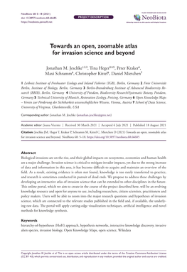 Towards an Open, Zoomable Atlas for Invasion Science and Beyond