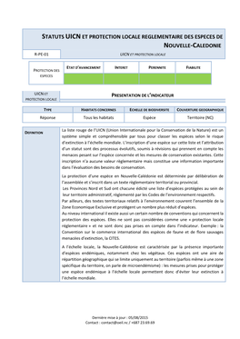 Fiche Technique Espèces Protégées