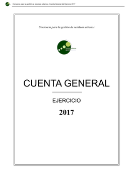 Cuenta General Del Ejercicio 2017