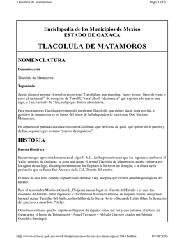 Tlacolula De Matamoros Page 1 of 11