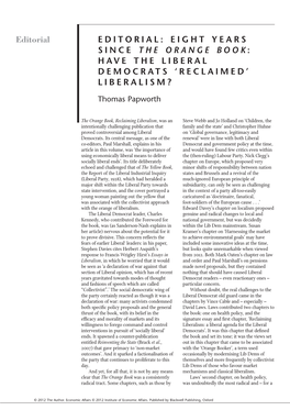 Have the Liberal Democrats Reclaimed Liberalism?