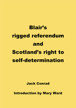 Blair's Rigged Referendum
