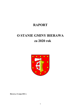 RAPORT O STANIE GMINY BIERAWA Za 2020