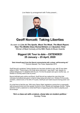 Geoff Norcott: Taking Liberties