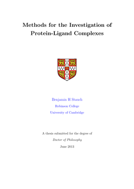 Methods for the Investigation of Protein-Ligand Complexes