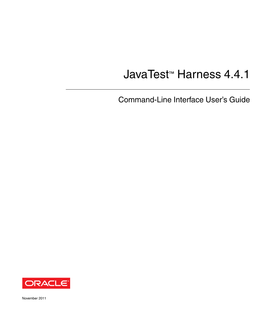 Javatest Harness