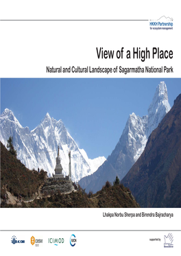 View of a High Place Natural and Cultural Landscape of Sagarmatha National Park