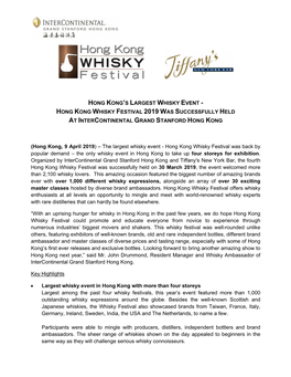 Hong Kong's Largest Whisky Event