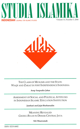 $TI]Ilia I$Iailiii(A Volume 13, Number 3,2006 INDONESIAN Rounr,Rnl for Tslamlc Srudtes