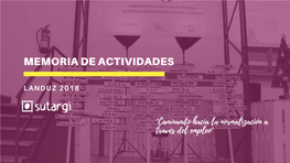 Memoria De Actividades