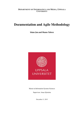 Documentation and Agile Methodology