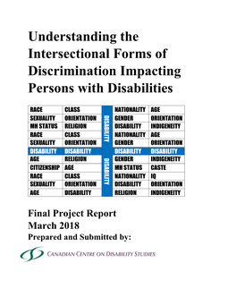 Understanding the Intersectional Forms of Discrimination Impacting Persons with Disabilities