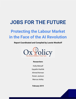 Jobs for the Future: Protecting the Labour Market in the Face of the AI