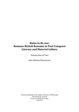Thesis for Hard Copy Submission Volume One 03.02.14.Pdf