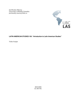 Introduction to Latin American Studies”