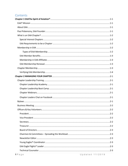 Contents Chapter 1 Eaathe Spirit of Aviation®