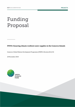 FP094: Ensuring Climate Resilient Water Supplies in the Comoros Islands