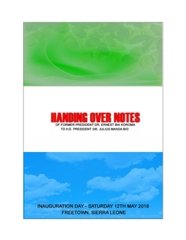 Handover Notes