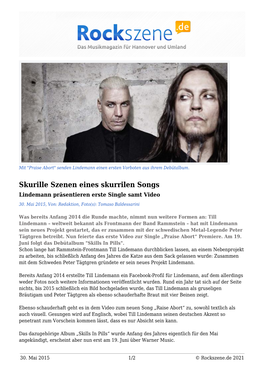 Skurille Szenen Eines Skurrilen Songs Lindemann Präsentieren Erste Single Samt Video