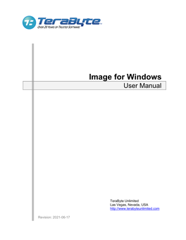 Image for Windows User Manual