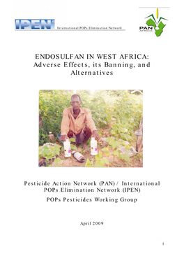 ENDOSULFAN in WEST AFRICA: Adverse Effects, Its Banning, and Alternatives