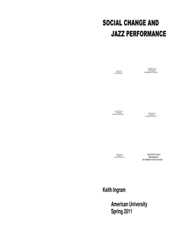 Social Change and Jazz Performance