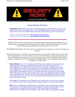 Cloud Storage Solutions