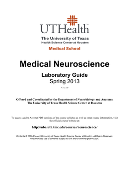 Neuroscience 2013 Laboratory Guide V13.1.0