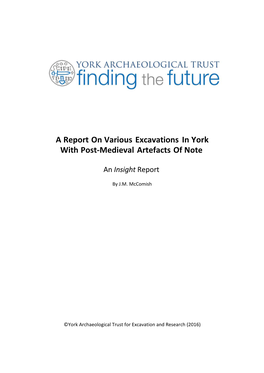 York Archaeological Trust for Excavation and Research (2016)