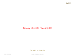 Tannoy Ultimate Playlist 2020