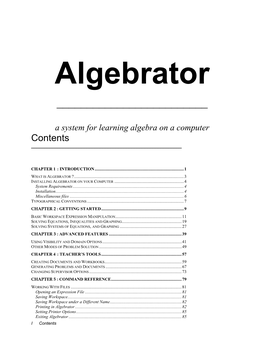 Algebrator a System for Learning Algebra