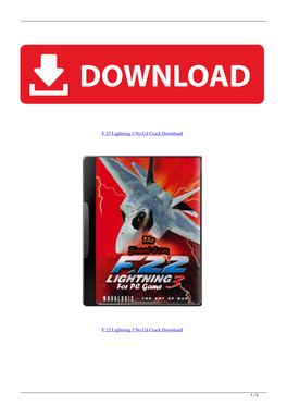 F 22 Lightning 3 No Cd Crack Downloadl