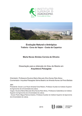 Evolução Natural E Antrópica Trafaria - Cova Do Vapor - Costa De Caparica