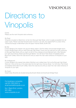 Directions Vinopolis Entrance.Ai