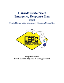 Hazardous Materials Emergency Response Plan 2020 South Florida Local Emergency Planning Committee