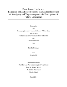 From Text to Landscape: Extraction of Landscape Concepts Through the Resolution of Ambiguity and Vagueness Present in Descriptions of Natural Landscapes