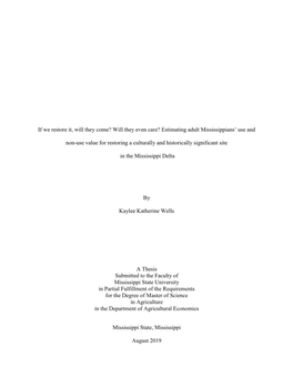 Will They Even Care? Estimating Adult Mississippians’ Use And