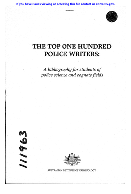 The Top One Hundred Police Writers