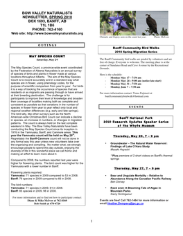 Spring Newsletter 2010