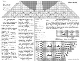 Small Faroese Shawl: FAROESE Chart STOLE Charts a (Above) and B