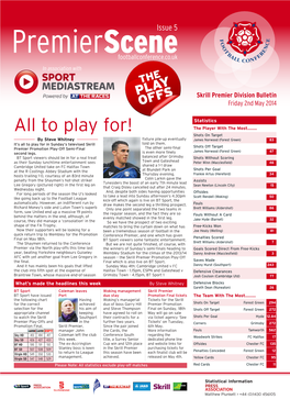 Premiersceneissue 5 Footballconference.Co.Uk in Association With