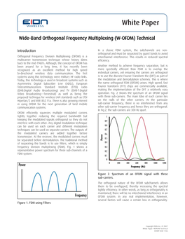 Wide-Band Orthogonal Frequency Multiplexing (W-OFDM) Technical