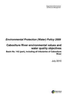 Caboolture River Environmental Values and Water Quality Objectives Basin No